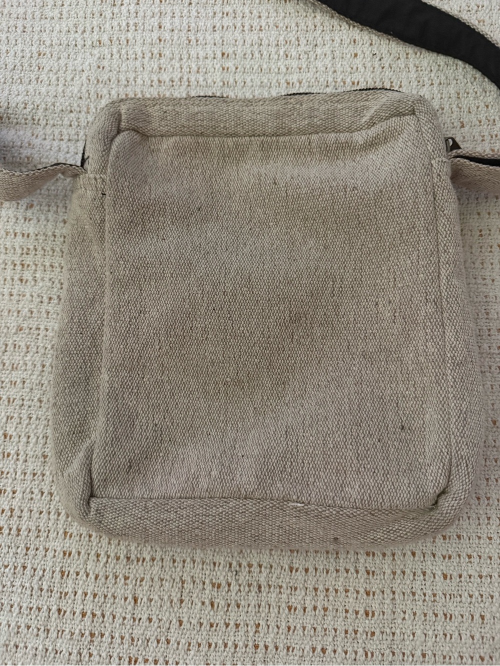 Himalayan Hemp Natural Rainbow Stripe Crossbody Bag - Picture 5 of 7